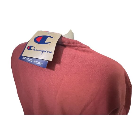 Champion Reverse Weave Crewneck Boyfriend Sweatshirt Sz Medium Womens Brown Mauv - Picture 6 of 10